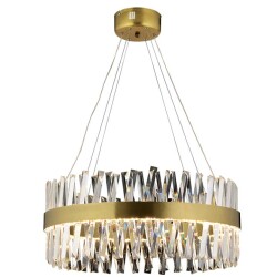 KURA DİZAYN - KRAL TACI (GOLD) KRİSTAL TAŞLI 60 CM LED AVİZE - 1